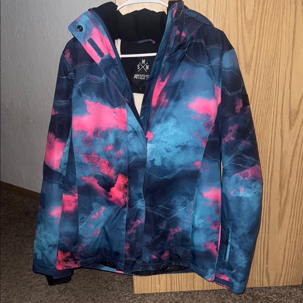 Women's Ski & Snow Jacket - Blue and Pink